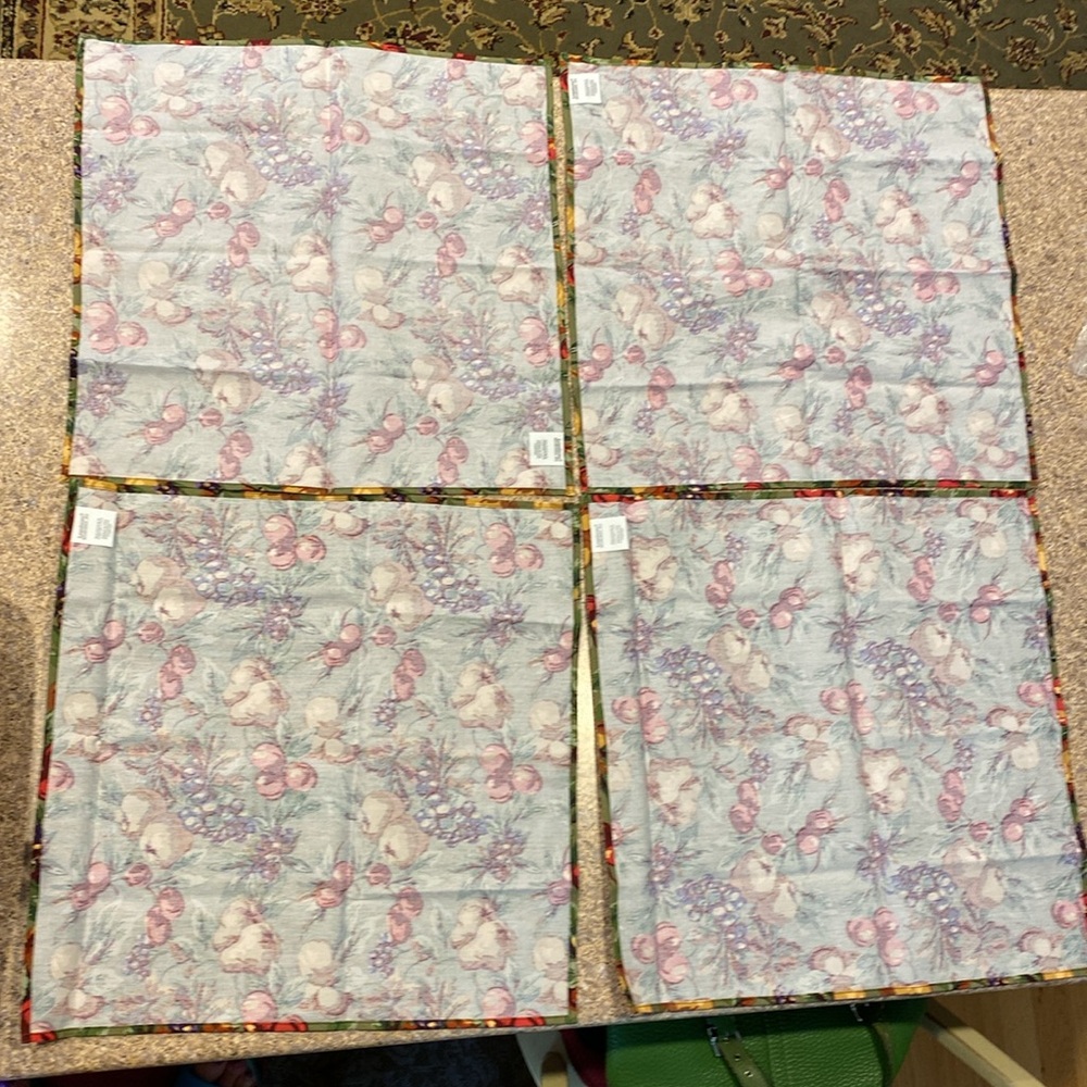 NIP Longaberger Napa Orchard Fabric Napkins and Placemats - Picture 16 of 17
